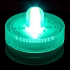 Round Waterproof LED Lights - Green