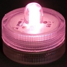 Round Waterproof LED Lights - Pink