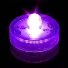 Round Waterproof LED Lights - Purple