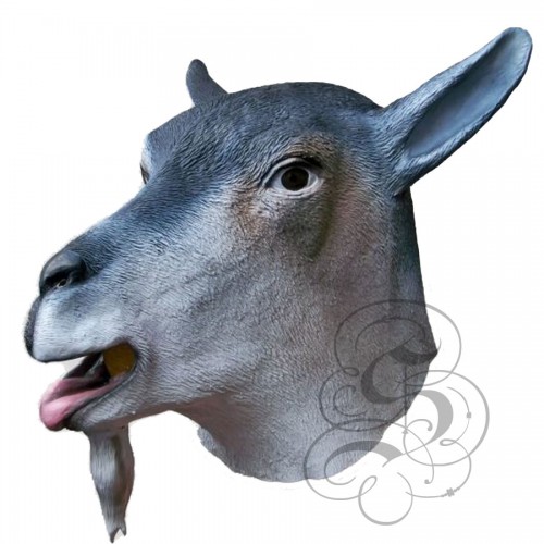 Latex Grey Goat Mask Animal Overhead Party Mask