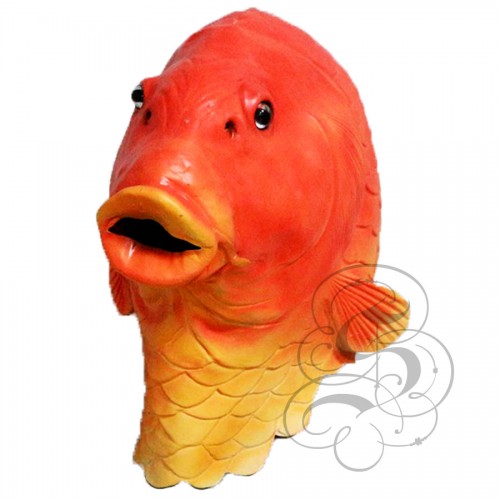 Latex Gold Fish Mask Animal Overhead Party Mask