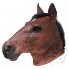 Latex Realistic Horse Mask (Brown)
