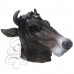 Latex Realistic Cow Mask  (Black)