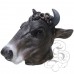 Latex Realistic Cow Mask  (Black)