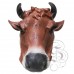 Latex Realistic Cow Mask  (Brown)