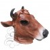 Latex Realistic Cow Mask  (Brown)